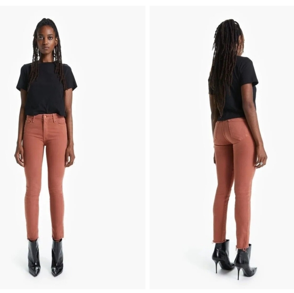 Mother The Looker Ankle Fray Jeans in Coconut Shell Gettin' in Size 28 EUC - Picture 1 of 12